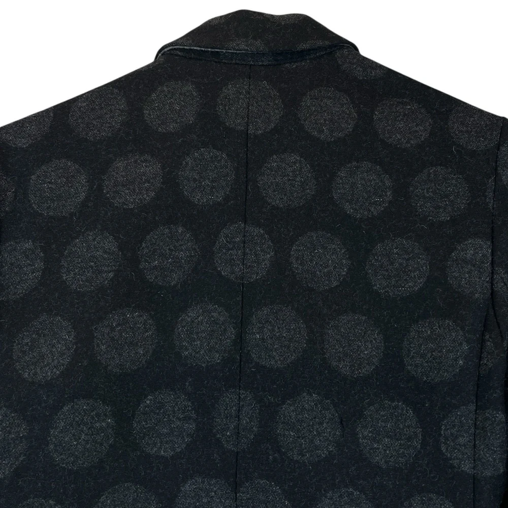 GAP The Academy Blazer Grey Gray Wool Blend Polka Dot Blazer Jacket Preppy Sz 6